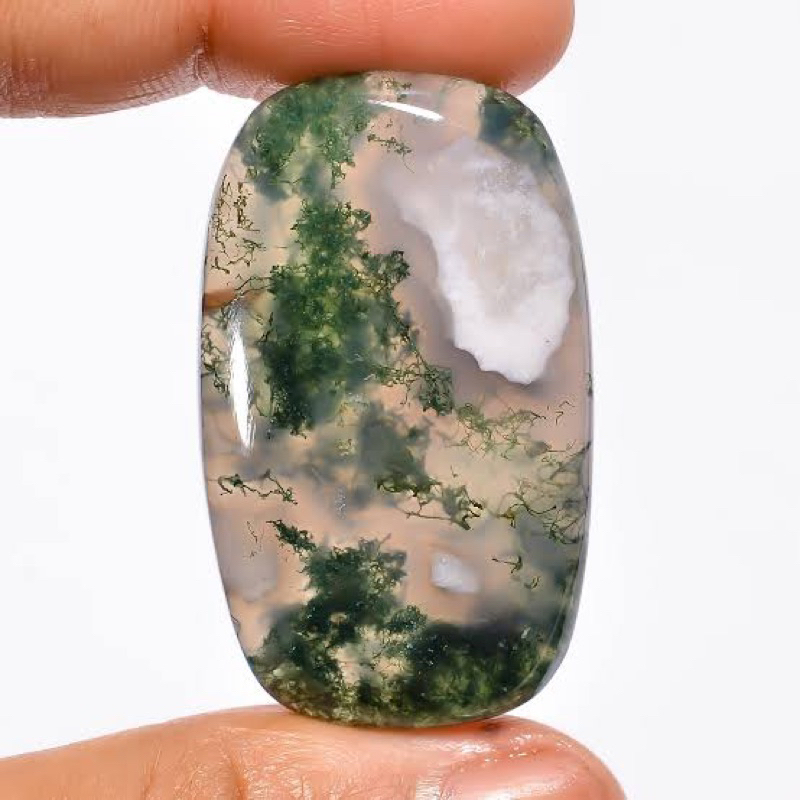 1 Pc Natural Top Quality Moss Agate Cabochon Unique Items Best For