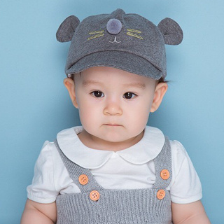 Babyonline(Y063)B4 หมวกเบสบอลประดับหูน่ารักสำหรับเด็ก