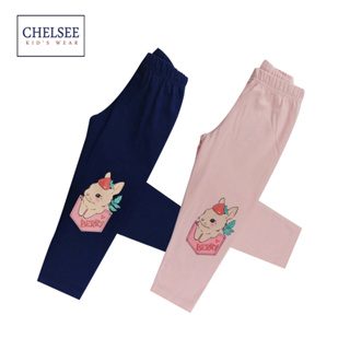 Chelsee กางเกงเลกกิ้ง เด็กผู้หญิง รุ่น 237846 ลายกระต่าย ผ้า 95%Cotton 5%Spandex มีความยืดหยุ่น อายุ 2-10ปี เสื้อผ้าเด็ก