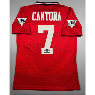 เสื้อบอล ย้อนยุค แมนยู 1994 เหย้า ลายสนาม Retro Manchester United Home พร้อมเบอร์ชื่อ 7 CANTONA อาร์มพรีเมียร์ลีค เรโทร