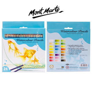 Mont Marte Watercolour Pencils 24pc Water Colour Pencils Drawing Pencil Set ดินสอสี Mont Marte ชุด 24 แท่ง