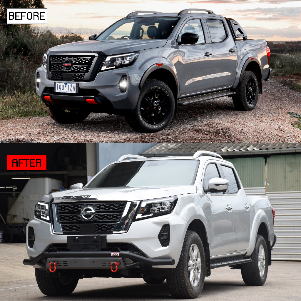 LWN4x4 กันชนหน้าออฟโรด Navara 2021 Pro4X Pro2X +ห่วงOMEGAแดง กันชนหน้า ...