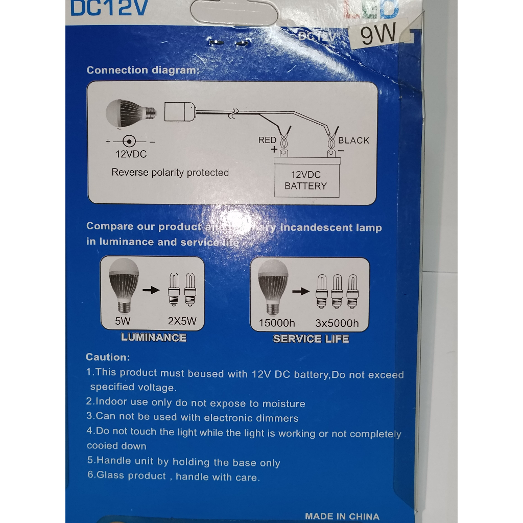 LED BLUB 12V พร้อมขั้ว+สายไฟ+สวิทย์ | Shopee Thailand