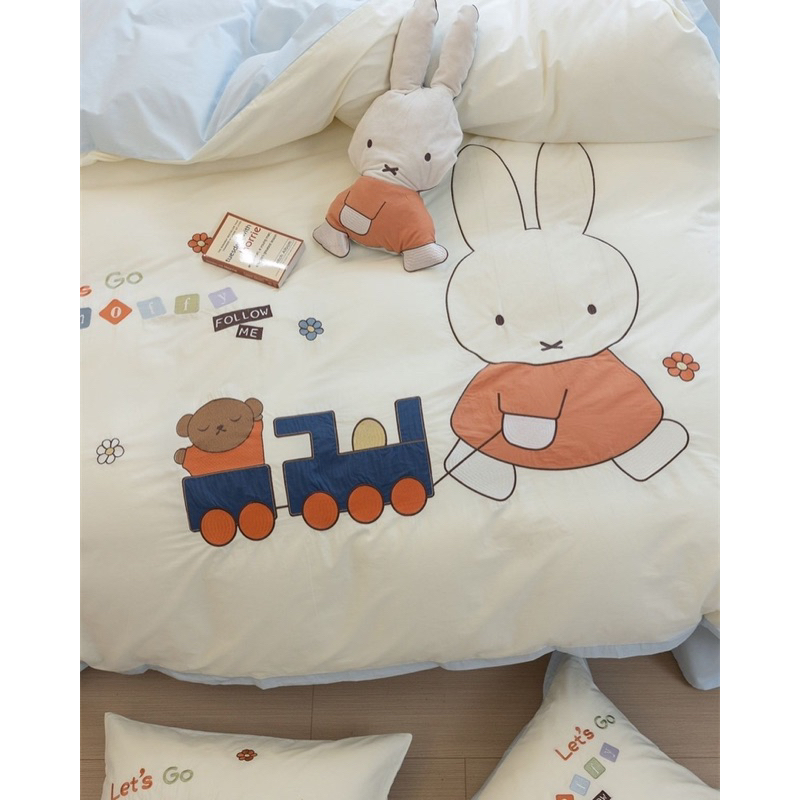 เก็บโค้ดหน้าร้าน-pre-order-ชุดเครื่องนอน-ผ้าปูที่นอนลายกระต่าย-miffy-แถมตุ๊กตา-0996