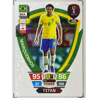 การ์ดนักฟุตบอล Marquinhos ฟุตบอลโลก Worldcup 2022 การ์ดสะสม Brazil Brasil การ์ดนักเตะ บราซิล