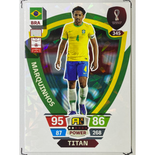 การ์ดนักฟุตบอล Marquinhos ฟุตบอลโลก Worldcup 2022 การ์ดสะสม Brazil Brasil การ์ดนักเตะ บราซิล