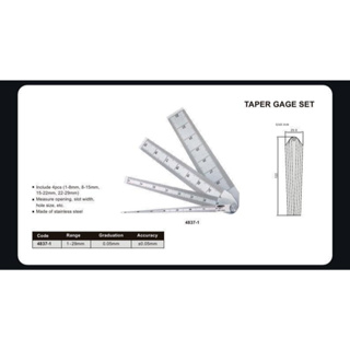 TAPER GAGE SET CODE : 4837-1