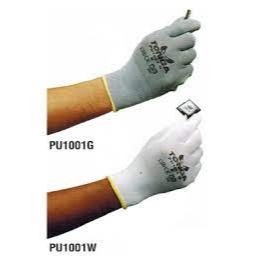 TONGA PU1001 ถุงมือไนล่อนเคลือบโพลียูรีเทรน ถุงมือเคลือบPUสีขาว และ สีเทา ขนาดกลาง M