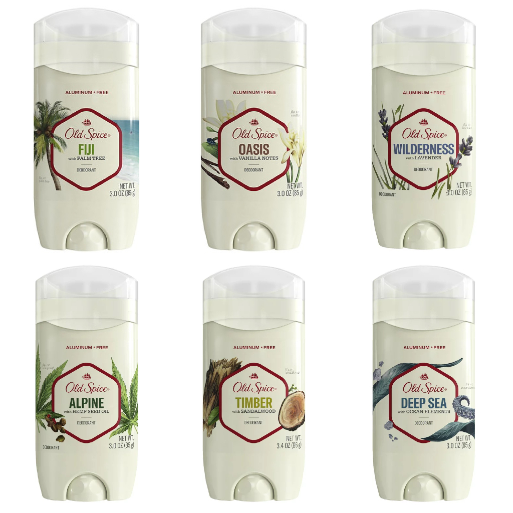 Old Spice Aluminum Free Deodorant for Men 3 Oz(85g) เนื้อเจลฟ้า