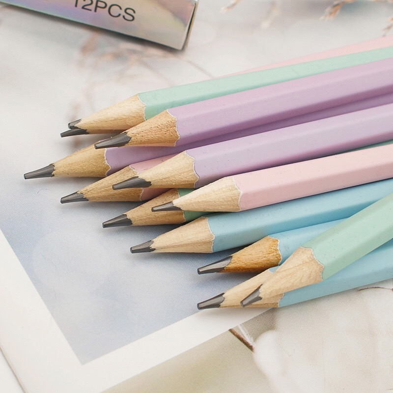 ดินสอไม้-ราคาถูก-เครื่องเขียนน่ารัก-ดินสอลายการ์ตูน-ดินสอ2b-ดินสอhb-สีคมเข้ม-ไส้ไม่หักบ่อย