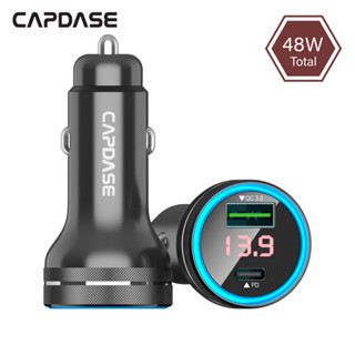 Capdase 48W Rapider Super2P48 Monitor Qc 3.0 / Pd 3.0 ที่ชาร์จในรถยนต์ 2 Usb Pps ตรวจสอบแบตเตอรี่ แรงดันไฟฟ้า จอแสดงผล