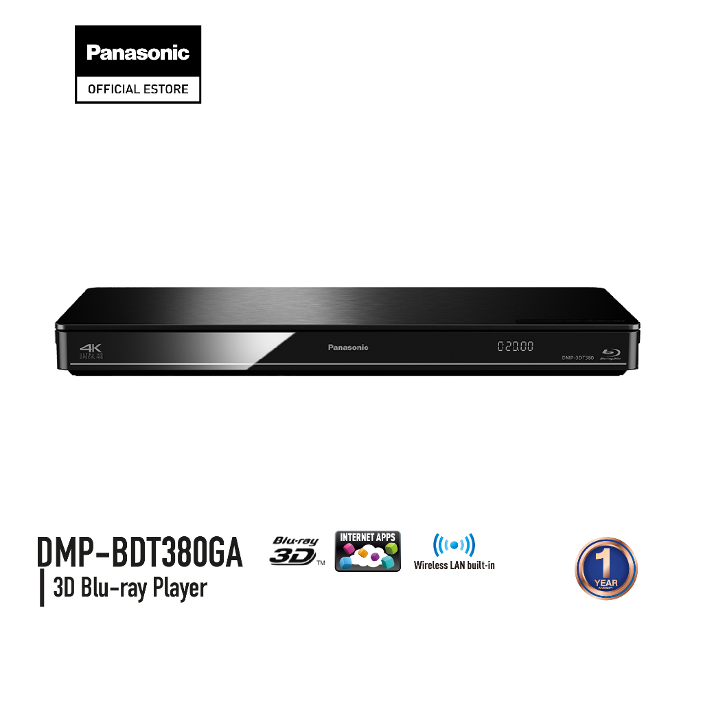 ภาพหน้าปกสินค้าPanasonic Blu ray Player DMP-BDT380GA เครื่องเล่นบลูเรย์ 3D CD DVD Bul ray Disc Internet จากร้าน panasonic_officialstore บน Shopee