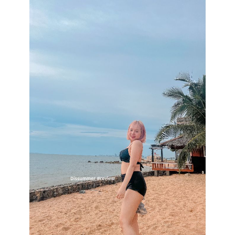 Dis Summer ชุดว่ายน้ำ เซต3ชิ้น คลุมวิ้ง | Shopee Thailand