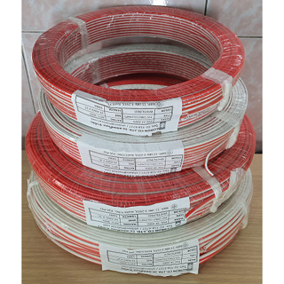 สายไฟ DC PVC CABLE สายคู่ ขาว แดง งานป้าย led 16AWG 18AWG 20AWG 22AWG แบยม้วนใหญ่ 100 เมตร มี มอก.