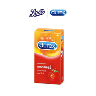 Durex ถุงยางอนามัยดูเร็กซ์ สตรอเบอร์รี่ (12 ชิ้น)