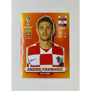 สติ๊กเกอร์สะสม Andrej Kramaric ฟุตบอลโลก Worldcup 2022 Croatia ของสะสมทีมฟุตบอล โครเอเชีย