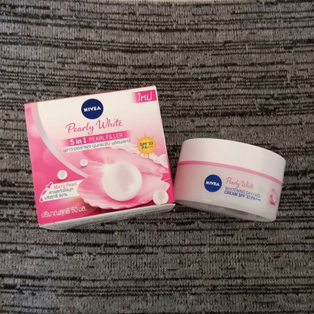 nivea-pearl-white-5in1-pearl-filler-นีเวีย-ไวท์-เพิร์ล-เดย์-เซรั่ม-ครีม-เอสพีเอฟ33พีเอ-50-มล