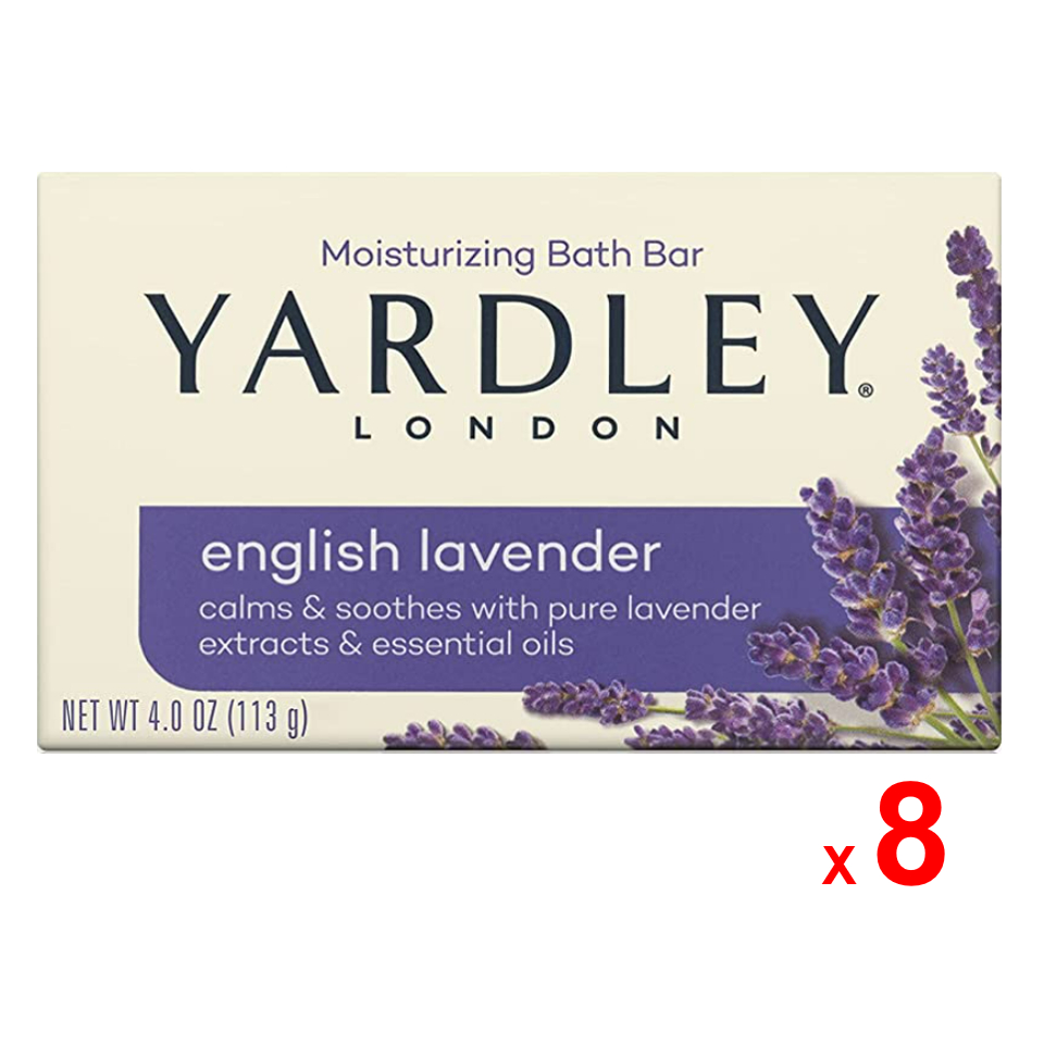 yardley-สบู่-ยาร์ดเลย์-มอยส์เจอไรซิ่ง-อิงลิช-ลาเวนเดอร์-บาธ-บาร์-สูตรน้ำมันหอมระเหยลาเวนเดอร์-และสเปียร์มินต์-ชุดละ-4-ห่