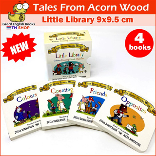 (ใช้โค้ดรับcoinคืน10%ได้)  พร้อมส่ง หนังสือบอร์บุ๊คเล่มเล็ก Tales From Acorn Wood Little Library Board book หนังสือเด็กภาษาอังกฤษ ชุด 4 เล่ม