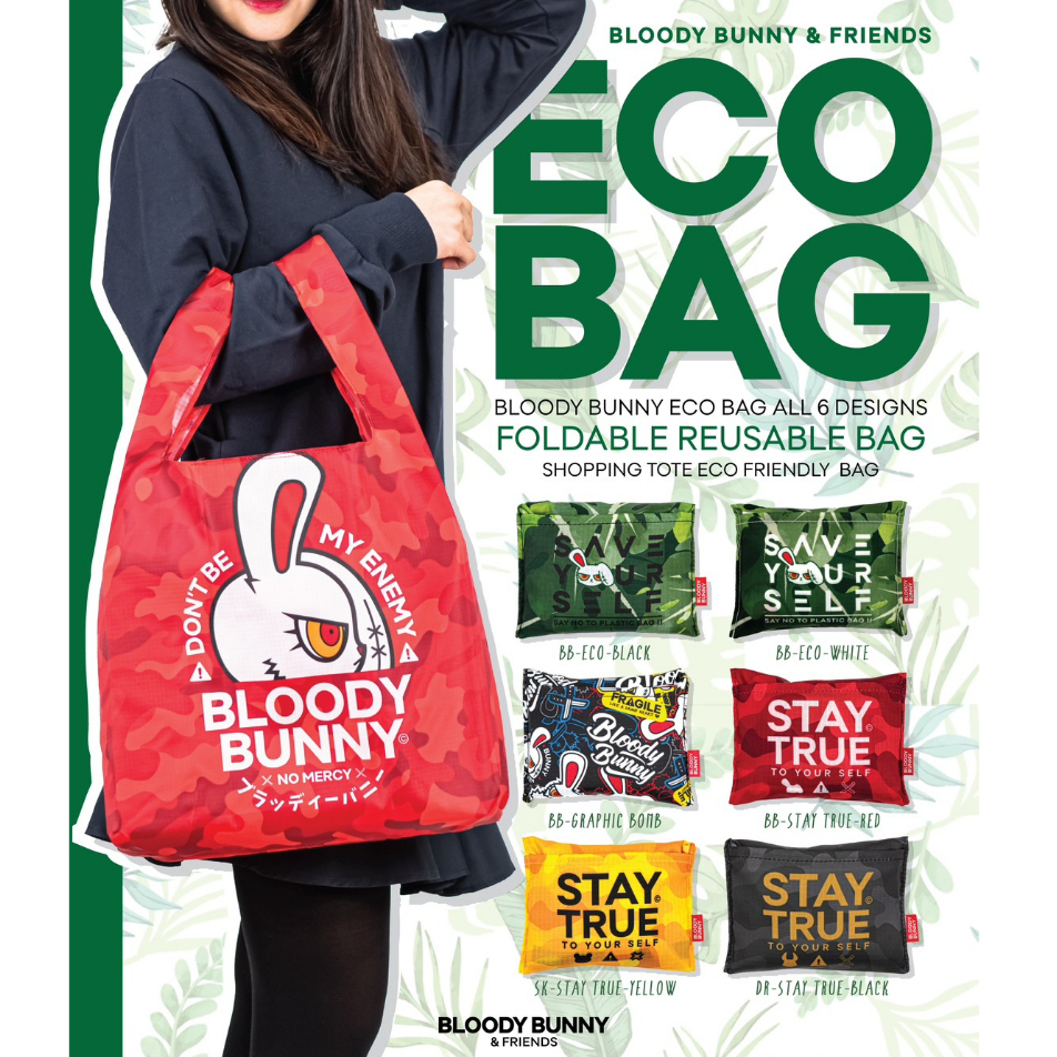 กระเป๋าพับพกพา-eco-bag-bloody-bunny-amp-friends