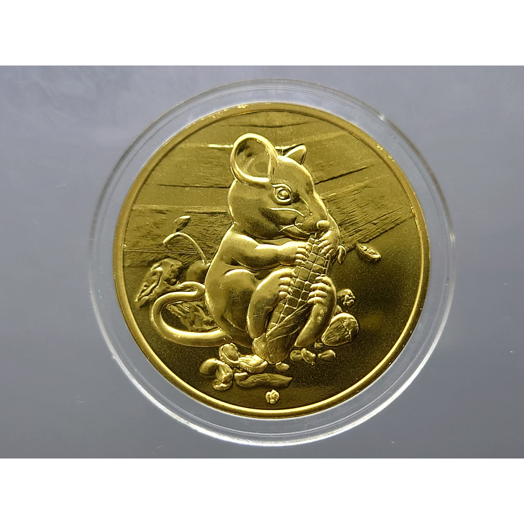 เหรียญนักษัตร-ทองแดงชุบกาหลั่ยทอง-ปีชวด-พ-ศ-2563-กรมธนารักษ์สร้าง-ไม่ผ่านใช้