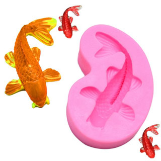 Fish Silicone ซิลิโคน ปลา บล็อคซิลิโคน รูปทรงปลาทำขนม,ช็อกโกแลต,น้ำแข็ง,วุ้น,ลูกอม,คุกกี้  -ขนาด กว้าง 4.5 ซม. ยาว 7 ซม.