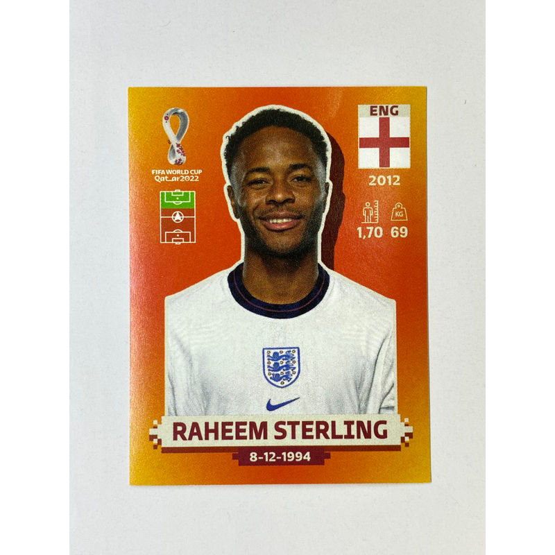 สติ๊กเกอร์สะสม-raheem-sterling-ฟุตบอลโลก-worldcup-2022-england-ของสะสมทีมฟุตบอล-อังกฤษ