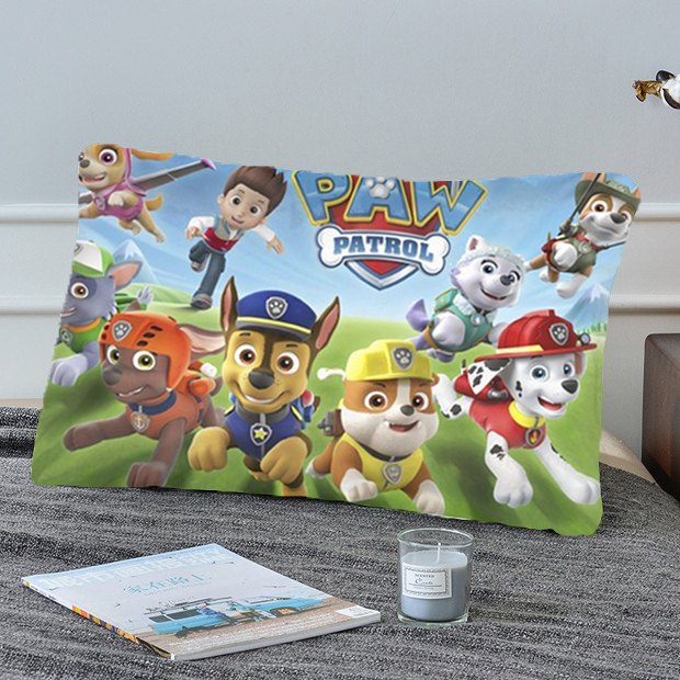 paw-patrol-ปลอกหมอนนุ่มสบายการ์ตูนหมอนปกบ้านตกแต่งหมอนเดี่ยวกรณีของขวัญ