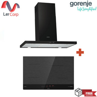 [0% 10 เดือน] (Gorenje) เครื่องดูดควันชนิดติดผนัง WHT9SYB + เตาอินดักชั่น IT843SYB