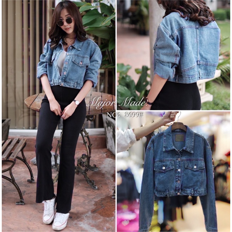 korea-denim-jacket-แจ็คเก็ตยีนส์ครอปสุดเก๋