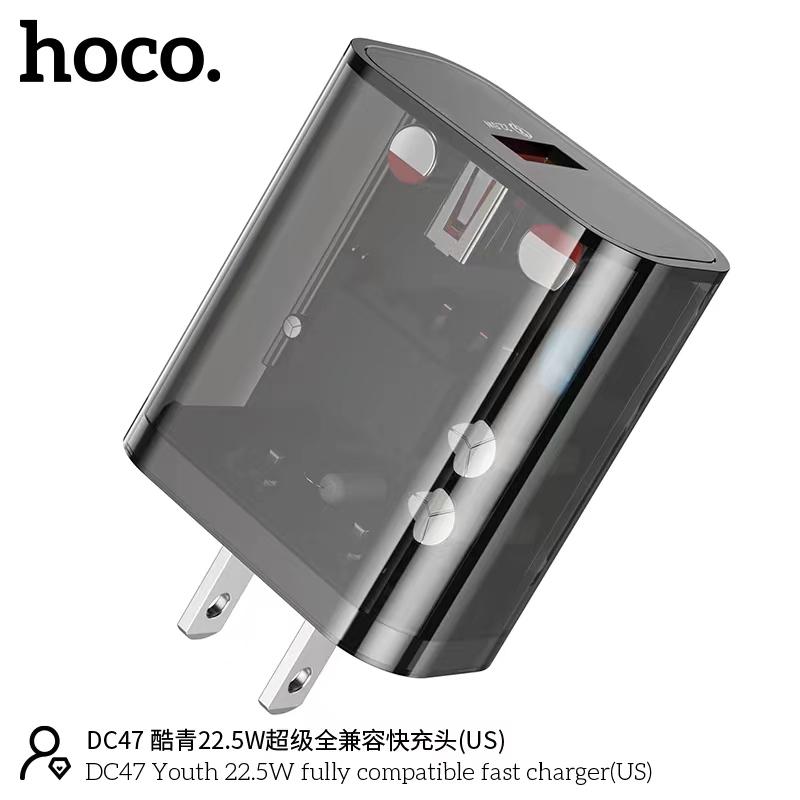 hoco-dc47-super-fast-charge-22-5w-หัวชาร์จรองรับเทคโนโลยีชาร์จเร็วทุกยี่ห้อ