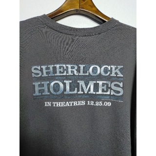 เสื้อยืด มือสอง ลายภาพยนตร์ Sherlock Holmes อก 46 ยาว 28