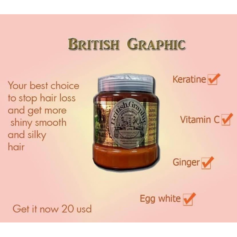 บริติส-กราฟฟิค-จินเจอร์-แฮร์-ทรีทเม้นท์-เชื่อมแกน-british-graphic-ginger-hair-treatment-cream