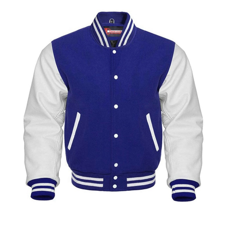 เสื้อ Varsity Jacket แขนหนังแท้ Shopee Thailand
