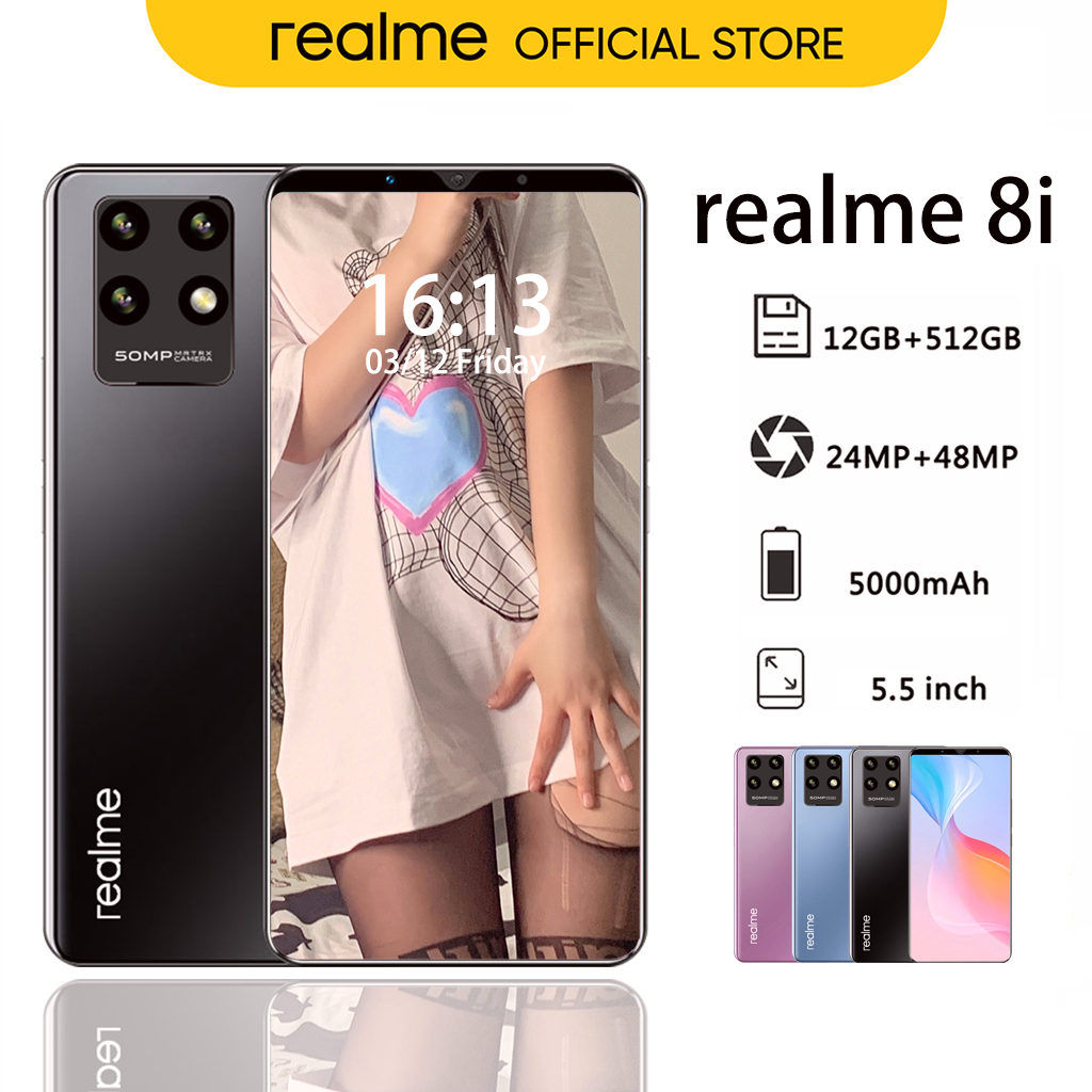 ภาพหน้าปกสินค้าโทรศัพท์มือถือ realme 8i เครื่องใหม่ (ของเเท้100%) โทรศัพท์ 12GB+512GB โทรศัพท์มือถือราคาถูก 5G โทรศัพท์ Smart phone จากร้าน qxkvngdngi บน Shopee