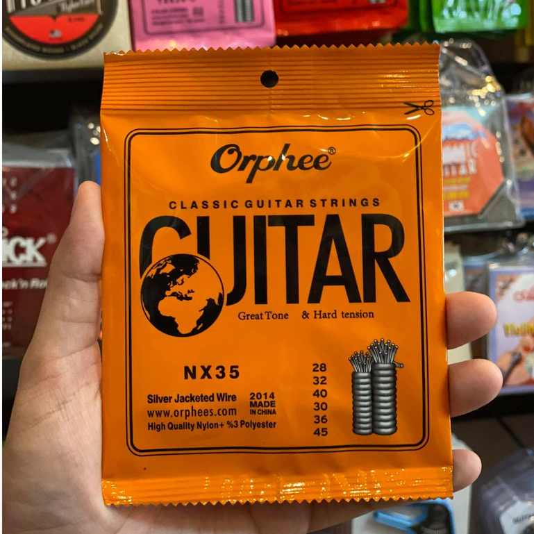 ของแท้100-สายกีต้าร์คลาสสิค-orphee-รุ่น-nx35-ครบชุด-classic-guitar-strings-สายคลาสสิค-สายกีต้าร์