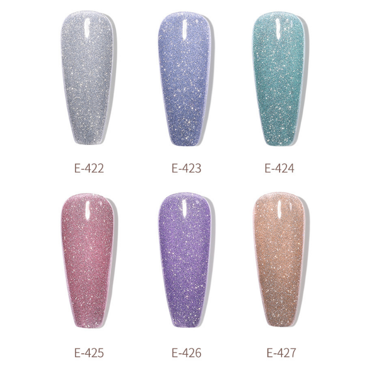 สีกลิตเตอร์-เม็ดละเอียด-โทนพาสเทล-สีทาเล็บ-สีเจล-gaoy