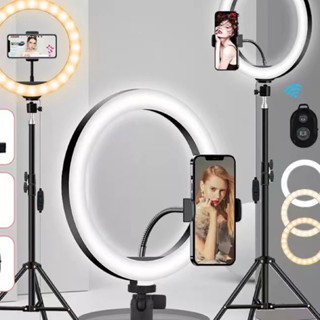 ราคาและรีวิวไฟไลฟ์สด LED Selfy Ring Light 📸 ไฟไลฟ์สด🌈 3โหมด ปรับได้ ไฟ10นิ้ว26cm/ไฟ12นิ้ว30CM