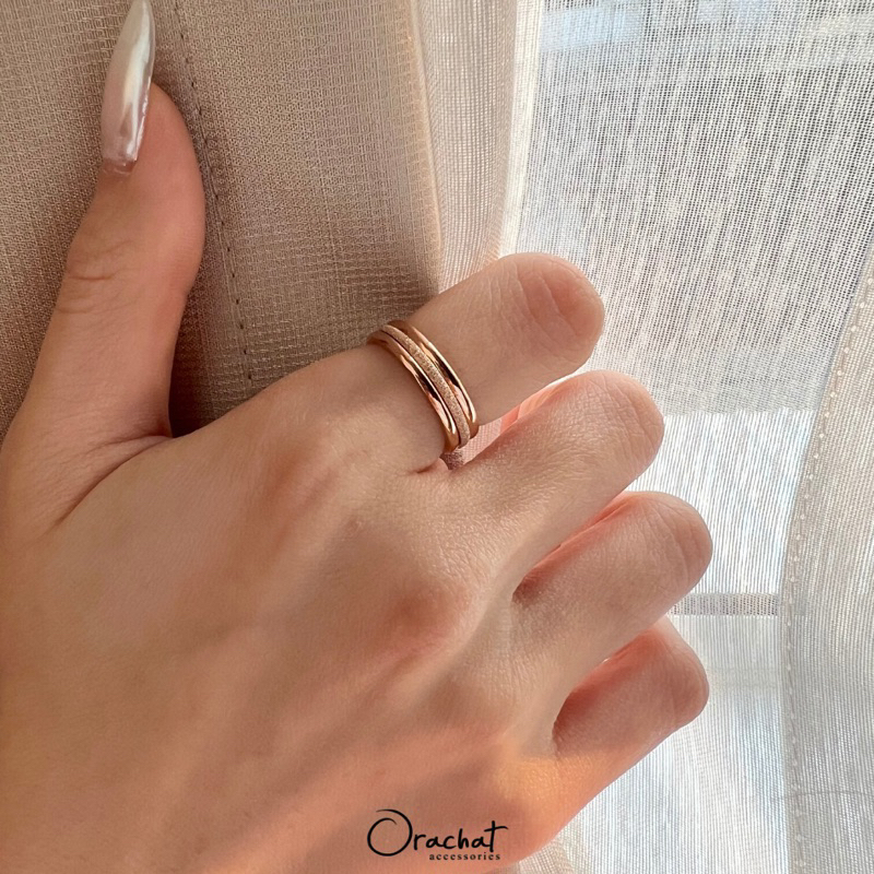 Triplets sandy 14k ring set. (เซ็ตแหวน 3 วง สวยทน โดนแอลกอฮอล์ได้ ไม่ ...