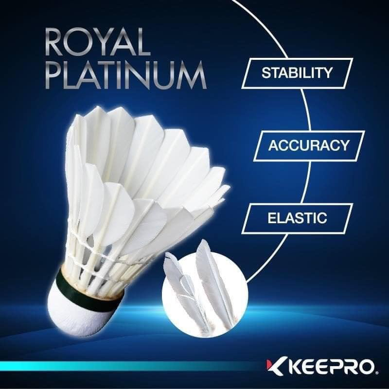 ลูดแบดมินตัน-keepro-royal-platinum-ผู้เล่นระดับกลางและระดับสูง-ฝึกซ้อมและการแข่งขัน-12ลูก