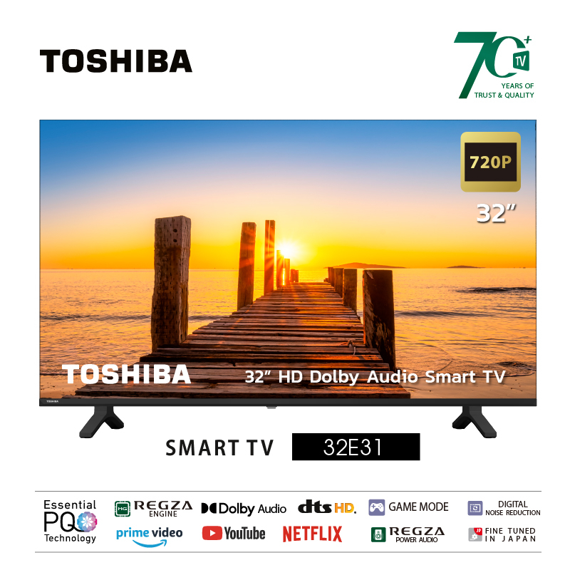 ภาพหน้าปกสินค้าToshiba TV 32E31MP ทีวี 32 นิ้ว HD Smart TV Wifi รุ่น Dolby Audio 2023 จากร้าน toshiba_tv_official บน Shopee