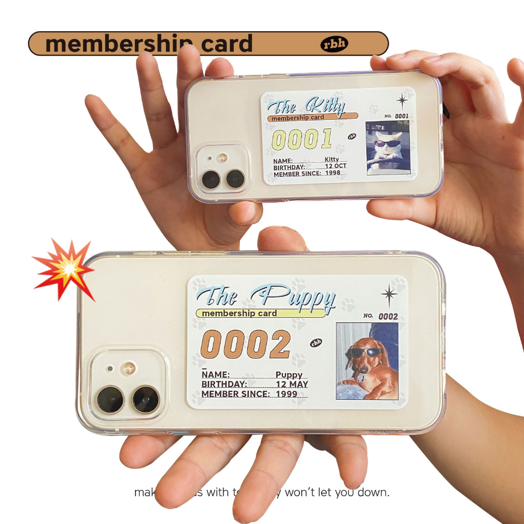 member-card-clear-case-เคสใสสกรีนลายบัตรน้องหมาบัตรน้องแมว