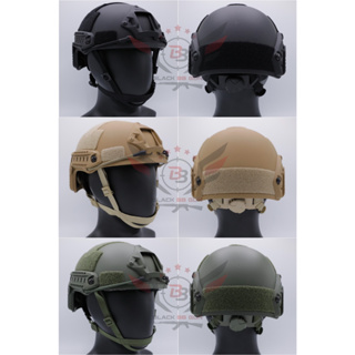 หมวก Fast (หมวกฟาส) (Fast Helmet MH type) รุ่น Upgrade Version No holes  ● น้ำหนัก : 800 กรัม ● ขนาด : กว้าง 27.5cm. ยาว