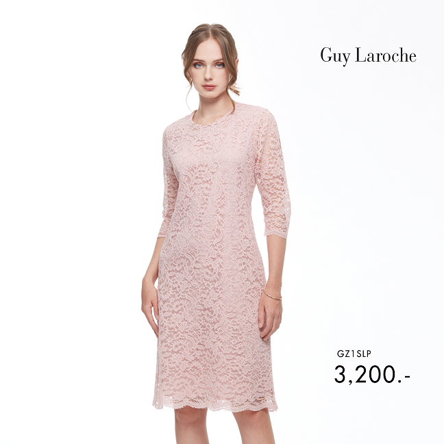 guy-laroche-ชุดเดรส-ชุดแซกสั้น-luxury-pink-สีชมพูลูกไม้ทั้งตัว-gz1slp