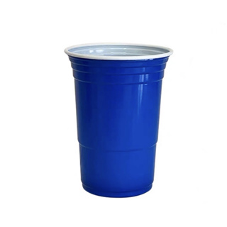 Blue cup แก้วสีน้ำเงิน แก้วพลาสติก ขนาด 16 ออนซ์