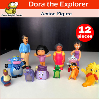 (ใช้โค้ดรับcoinคืน10%ได้) พร้อมส่ง โมเดล  Dora the Explorer Figure Kids Toys Figure Model Dora Adventure จำนวน 12 ชิ้น