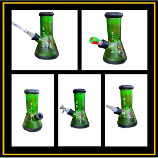 🍁Bong Glass แบบหนาพิเศษ ขนาดสูง20ซ.ม.สีเขียวอุปกรณ์ครบชุดพร้อมกล่อง