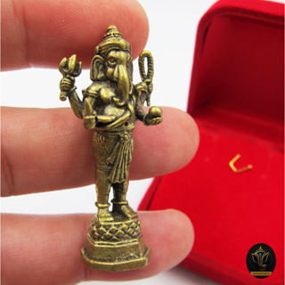 Ananta Ganesh ® เทวรูปพระพิฆเนศ ขนาด 1.5" (ผ่านพิธีแล้ว) พร้อมกล่อง (เน้นเงินทองเพิ่มพูน ลูกค้ามากมาย) Ongs08 / Ongs