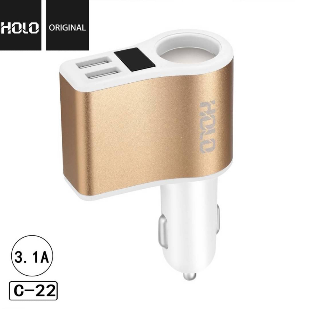 holo-c-22-อุปกรณ์ชาร์จในรถยนต์-3-in-1-car-charger-3-1a