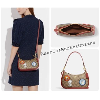 กระเป๋า COACH/ Coach X Peanuts Teri Shoulder Bag In Signature Canvas With Patches (COACH CE848)